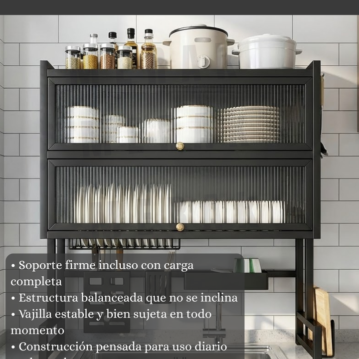 Escurridor de Platos sobre Lavaplatos dos niveles + Accesorios🧼 11